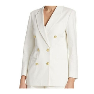 Derek Lam NWT 10 Crosby Walter Double Breasted‎ Jacket, Soft White Size 6